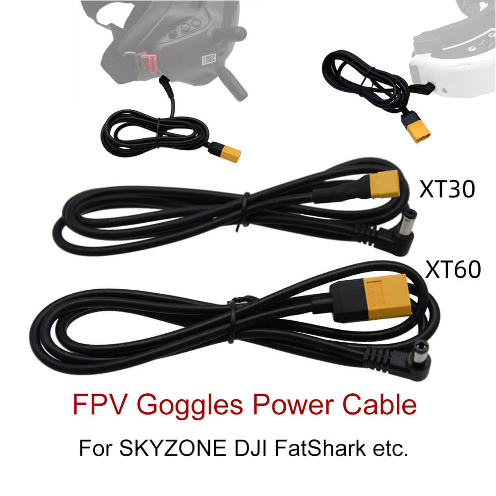 Skyzone Sky04X Pro Oled Fpv Goggles - Kabel Daya Kacamata FPV 1.2M XT60