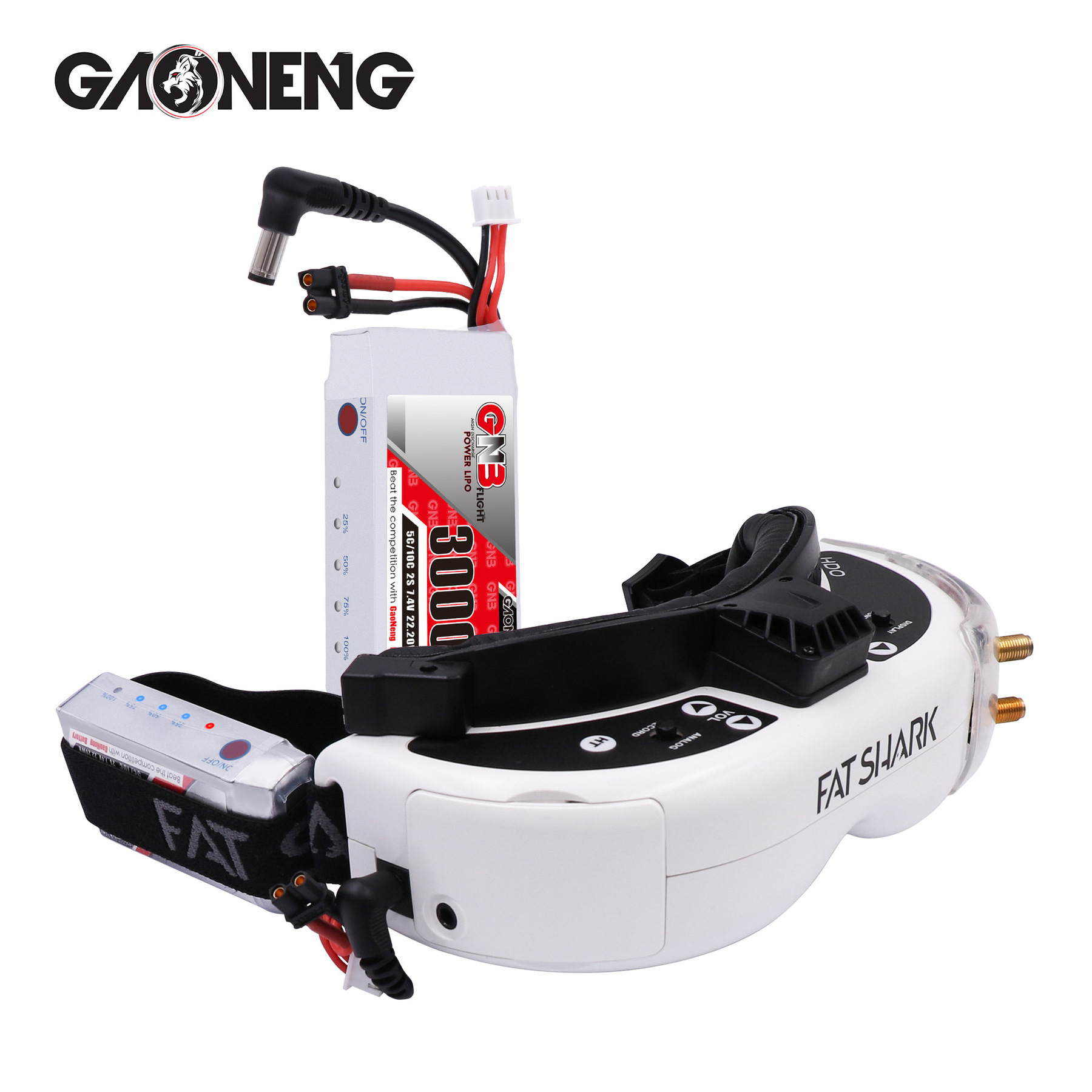 GNB 2S 7.4V 3000mAh 5C/10C Lip - Skyzone Sky04X Pro Oled Fpv Goggles ulasan dan harga